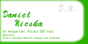 daniel micska business card